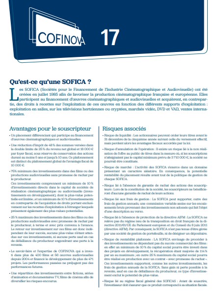 Couverture Sofica