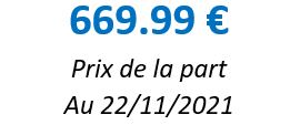 Prix de la part patrimmo croissance