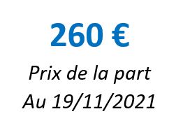 Prix de la part Novapierre Allemagne