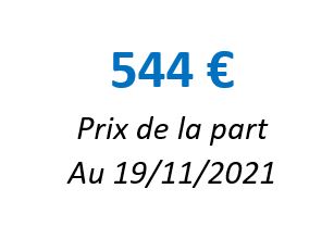 Prix de la part Grand paris