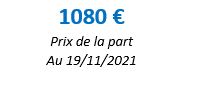 Prix de la part Kyaneos pierre