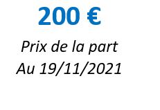 Prix de la part hospitality
